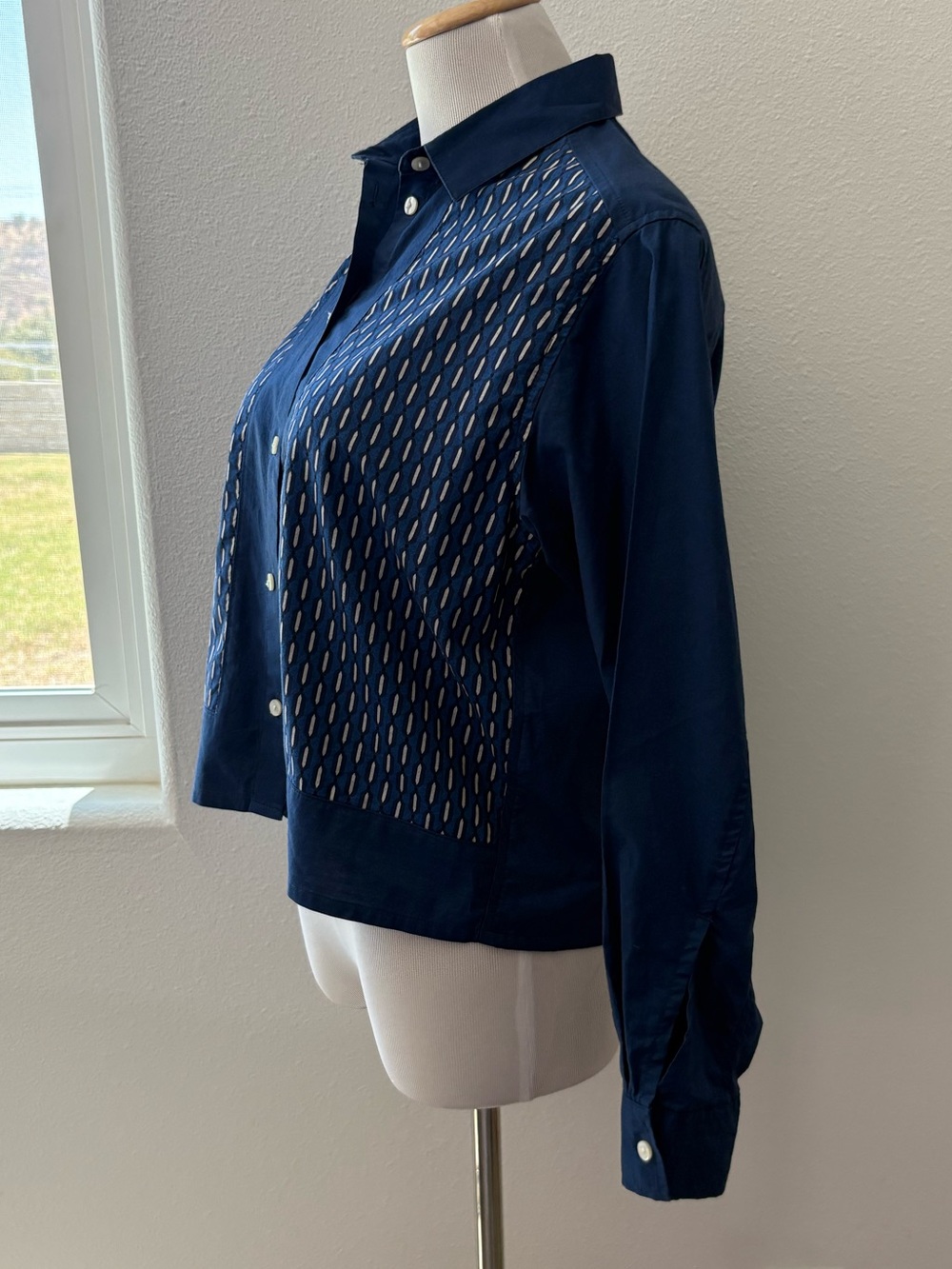KOTN Geometric Panel Button-Up Shirt M - Picture 4 of 12